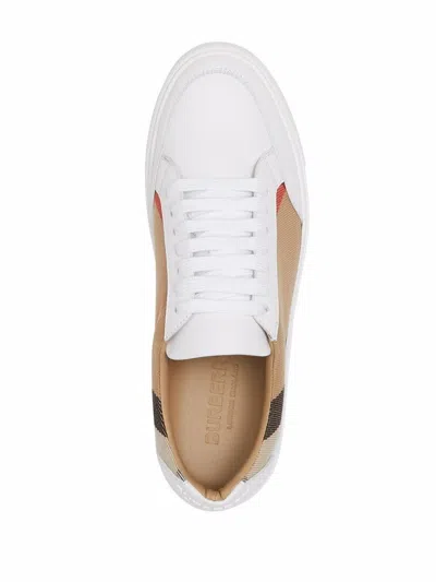 Burberry New Salmond Check Leather Sneakers