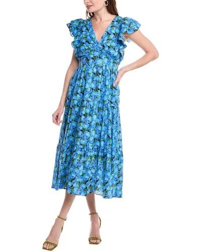 ENGLISH FACTORY TIERED MIDI DRESS 