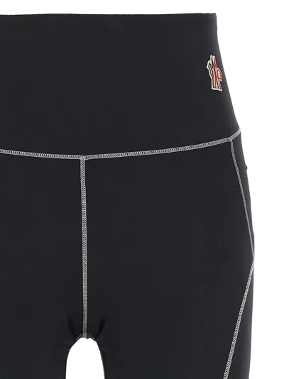 Moncler Leggings With Logo Patch And Contrast Stitching