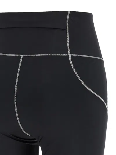 Moncler Leggings With Logo Patch And Contrast Stitching
