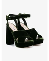 MIU MIU Velvet Platform Sandals