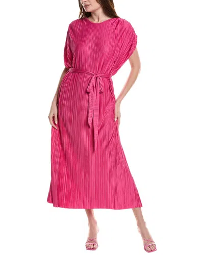 Maison Maar Accordion Pleated Maxi Dress In Pink