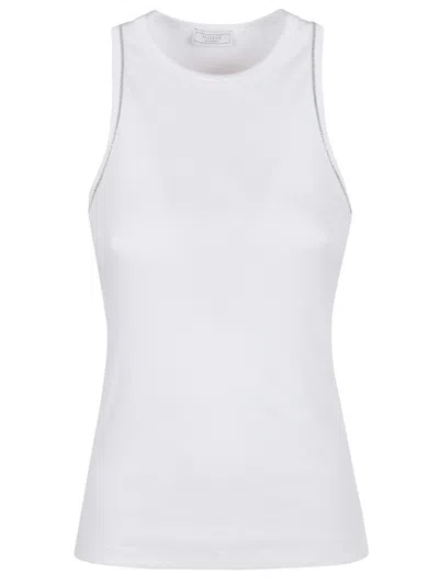Peserico Fitted Sleeveless Top With Shoulder Detailing