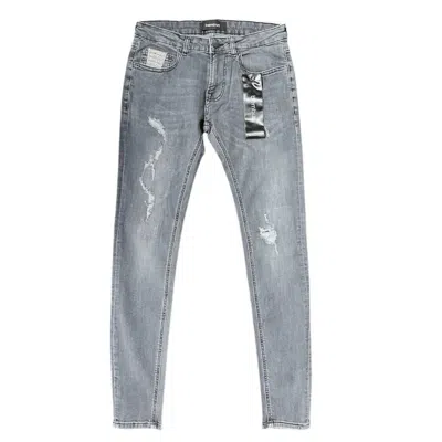 Bemburi Men's Skinny Denim Jean In Light Grey In Gray