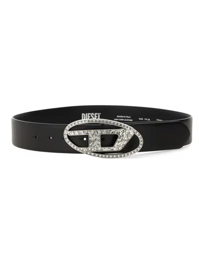 Diesel Women 1dr Strass Leather Belt