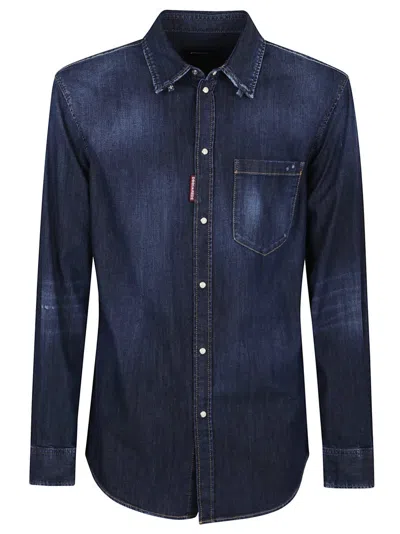 Dsquared2 Long Sleeves Button-up Shirt With Chest Pocket