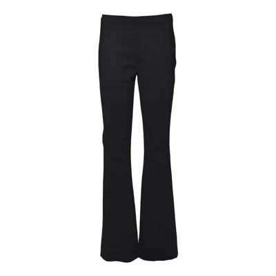 Courrèges Sartorial Oblique Pants In Black Wool In Black