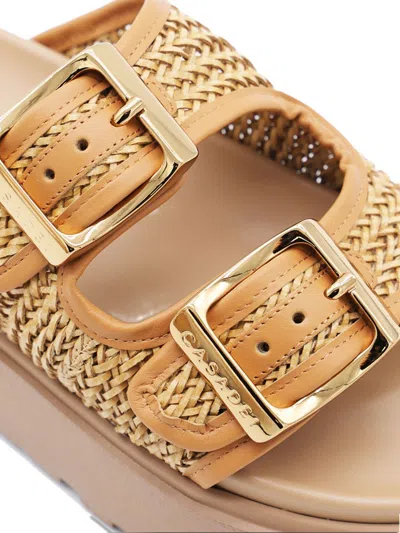 Casadei Birky Ale Woven Platform Sandals