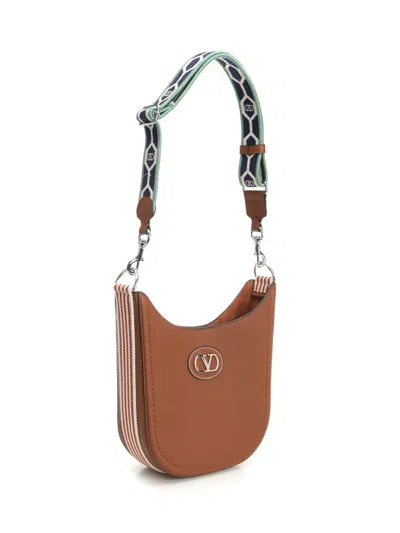 Valentino Vlogo Signature Shoulder Bags Brown