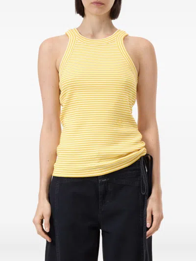 Closed Yellow Striped Organic Cotton Tank Top