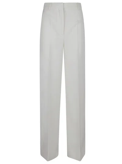 Stella Mccartney High-waisted Cream White Wool Trousers