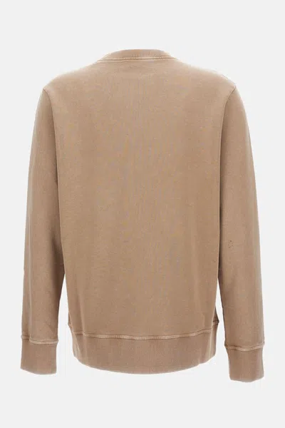 Fendi Cappuccino Cotton Oversize Sweatshirt In Nude