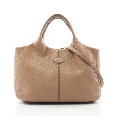 TOD'S TOD'S LEATHER HANDBAG BROWN 