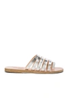 Ancient Greek Sandals Niki Leather Sandals In Silver