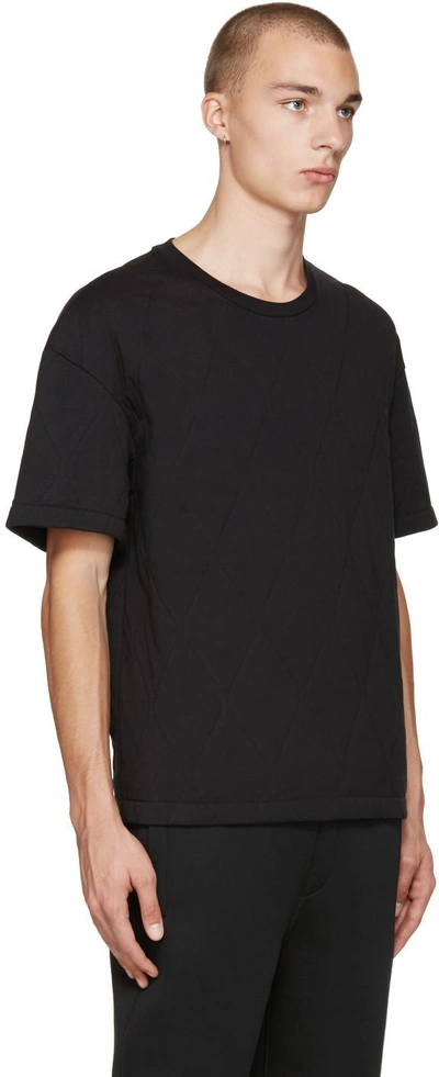 Shop Balenciaga Black Quilted T-shirt