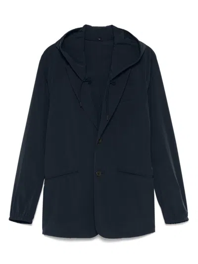 Shop Emporio Armani Exclusive Nylon Hooded Blazer Jacket
