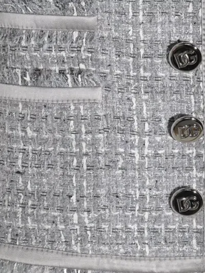 Dolce & Gabbana Dolce&gabbana Women Jacket In Grey Lamé Bouclé