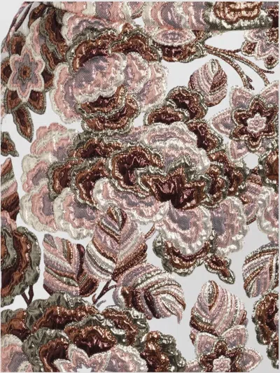 Valentino Gonna In After Winter Quilted Pink Lurex