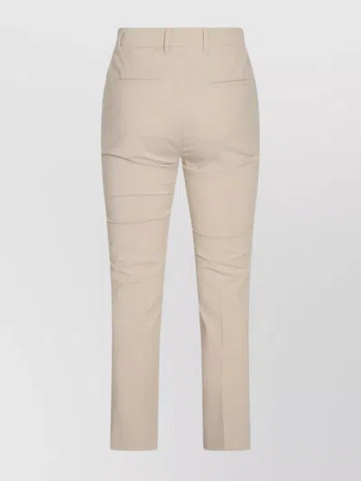 Incotex Tailored Trousers With Back Pockets And Belt Loops In Neutral