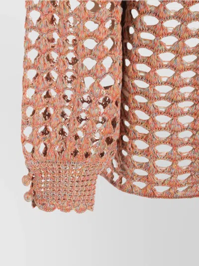 Valentino Openwork Sweater Sweaters And Cardigans Multicolor