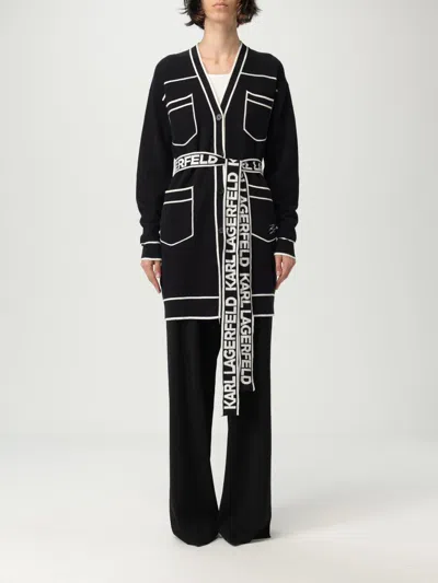 Karl Lagerfeld Logo Belted Cardigan