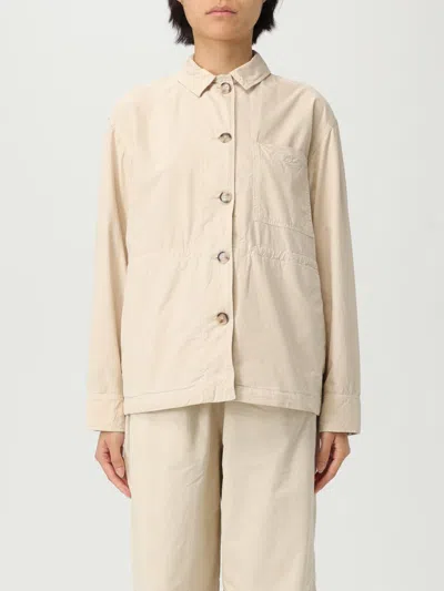 Woolrich Women Beige Gabardine Jacket, L Luxury Jackets For Women Darveys