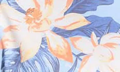 Construct Floral Print Short Sleeve Shirt In Blue