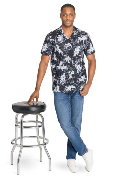 Construct Floral Print Short Sleeve Shirt In Brown