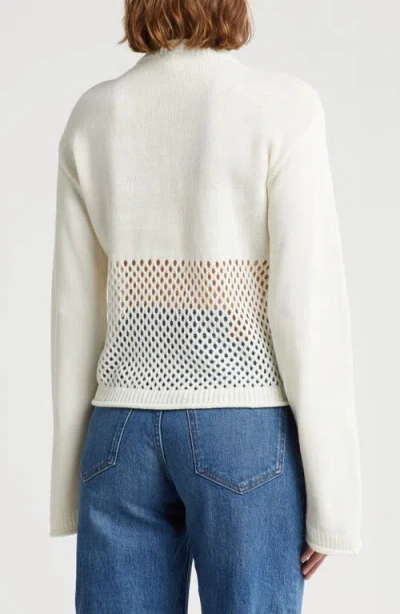 Love By Design Apollo Open Knit Pullover In Neutral