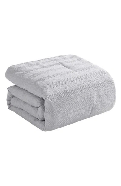 Vcny Home Herringbone Microfiber Reversible Comforter & Sham Set