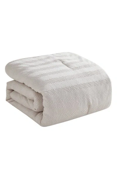 Vcny Home Herringbone Microfiber Reversible Comforter & Sham Set