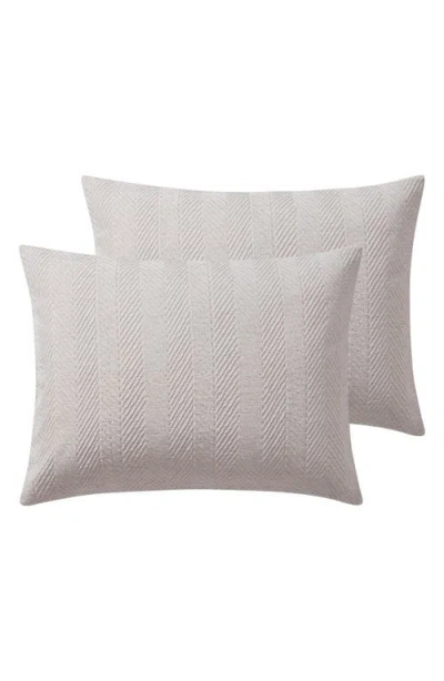 Vcny Home Herringbone Microfiber Reversible Comforter & Sham Set