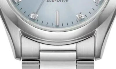 Citizen Sport Luxury Womens Silver Tone Stainless Steel Bracelet Watch Ew2700-54l In Gray