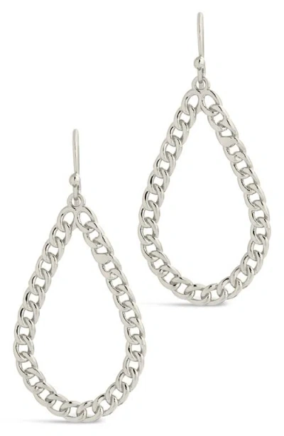 Sterling Forever Nikole Chainlink Teardrop Dangle Earrings