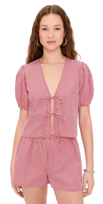 Opt O. P.t Wilder Set Red Gingham