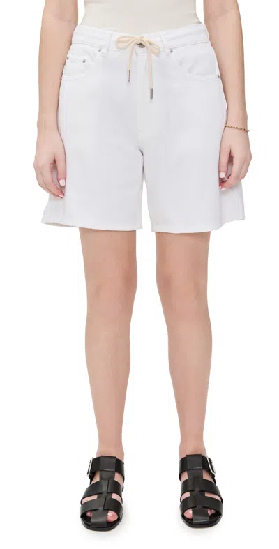 Dl1961 Taylor Aura Drawstring High Rise Shorts In White