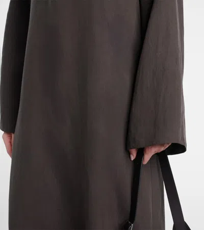 The Row Millen Silk And Linen Kaftan In Brown