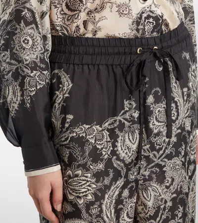 Zimmermann Pantalone Rhiannon In Seta Stampata  Donna