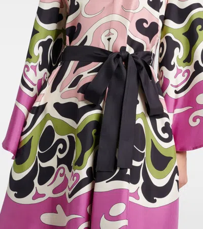 La Doublej Magnifico Printed Silk Twill Minidress In Multi