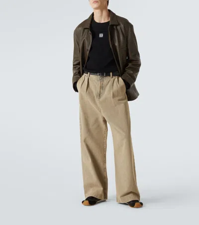 Loewe Mens Ribbed Long-sleeve Cotton-jersey T-shirt Black