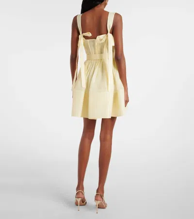 Zimmermann Dawning Linen And Silk Minidress In Yellow