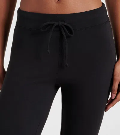 Alo Yoga Tie-dye Bell-bottom Track Pants In Black