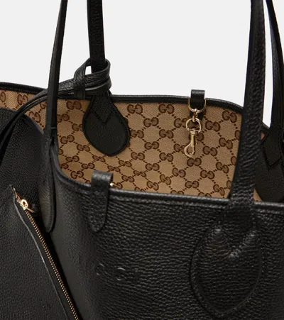 Gucci Borsa Shopping Reversibile In Pelle Nera  Donna