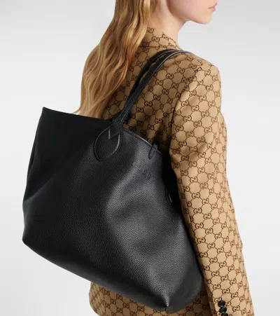 Gucci Borsa Shopping Reversibile In Pelle Nera  Donna