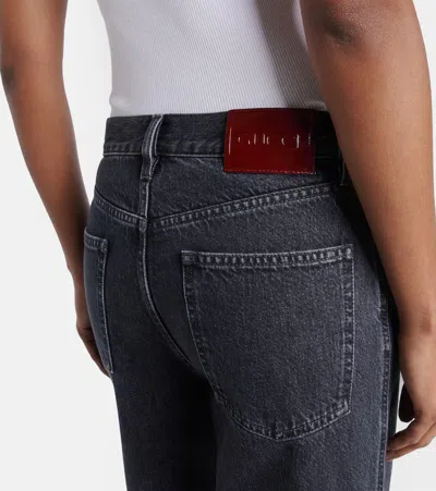 Gucci Wide-leg Denim Jeans In Gray