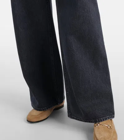 Gucci Wide-leg Denim Jeans In Gray