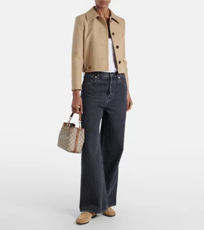 Gucci Wide-leg Denim Jeans In Gray