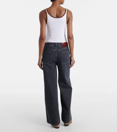 Gucci Wide-leg Denim Jeans In Gray