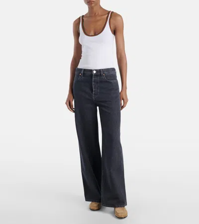 Gucci Wide-leg Denim Jeans In Gray