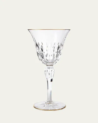 Saint Louis Crystal Stella Water Goblet With Gold Rim